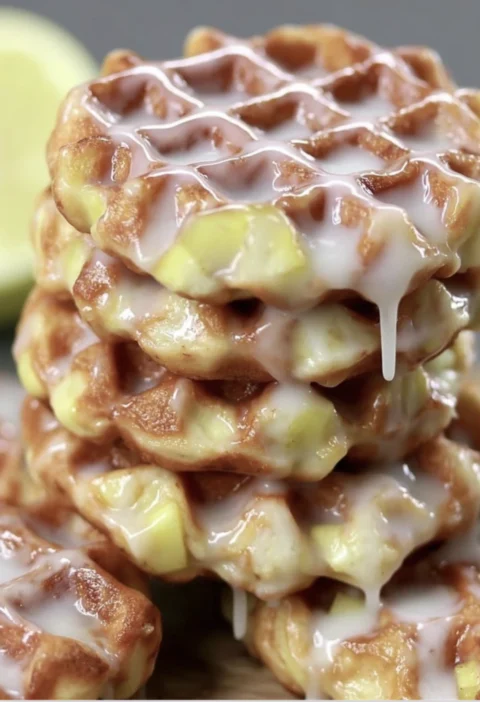 Mini Apple Fritter Waffle Donuts