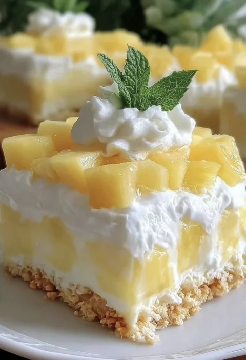 Nobake Pineapple Cream Dessert