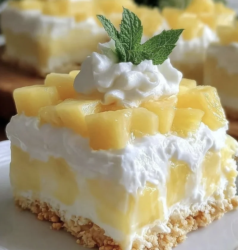 Nobake Pineapple Cream Dessert