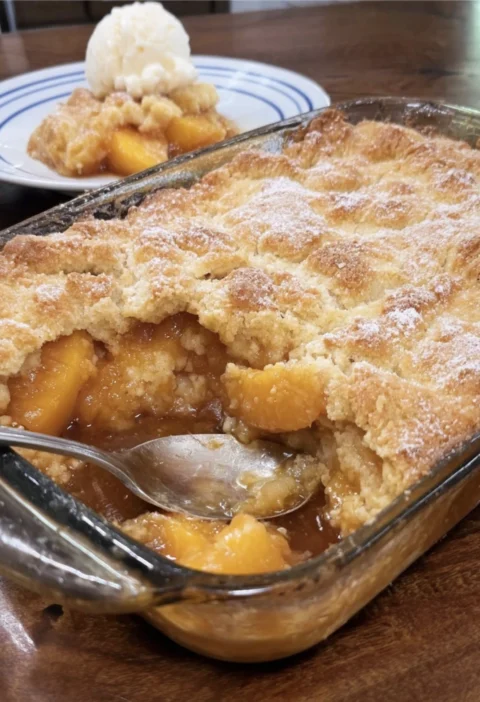 Old Time Oven Peach Cobbler