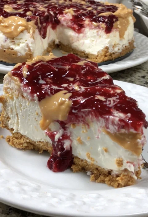 Peanut Butter Jelly Cheesecake