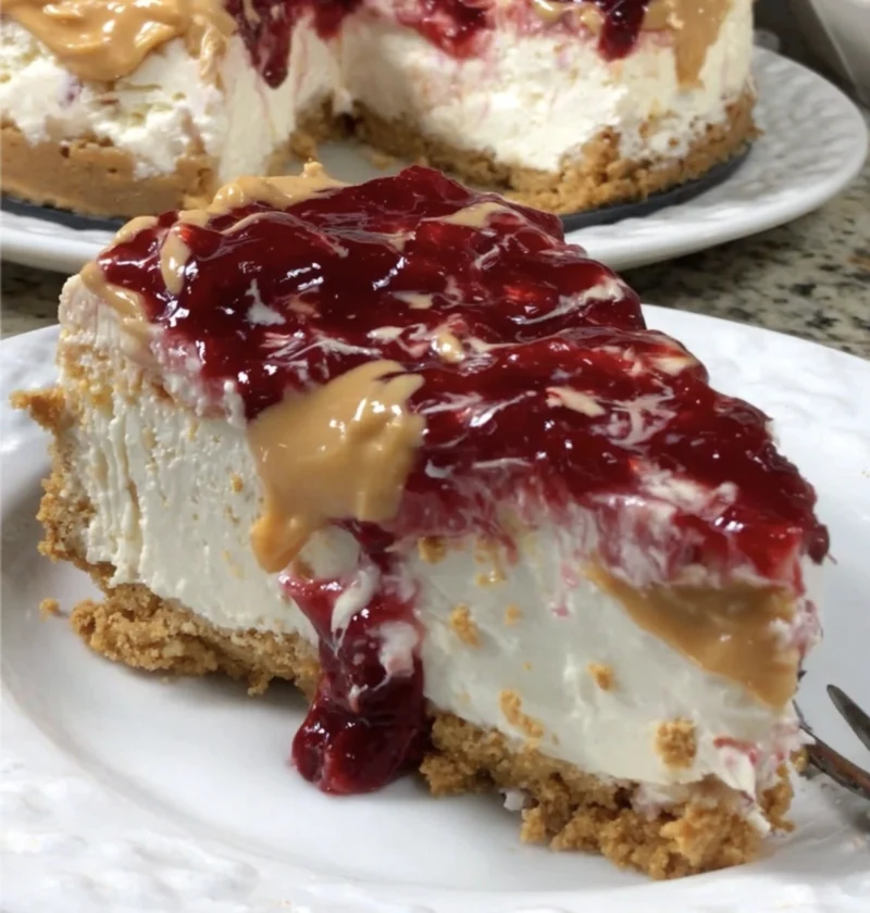 Peanut Butter Jelly Cheesecake