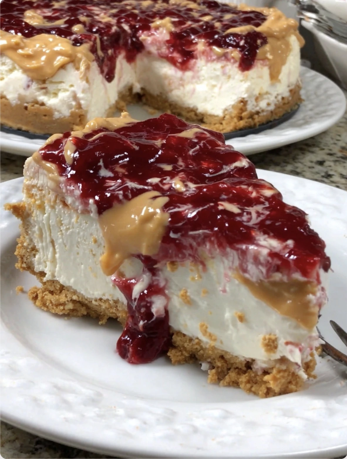 Peanut Butter and Jelly Cheesecake