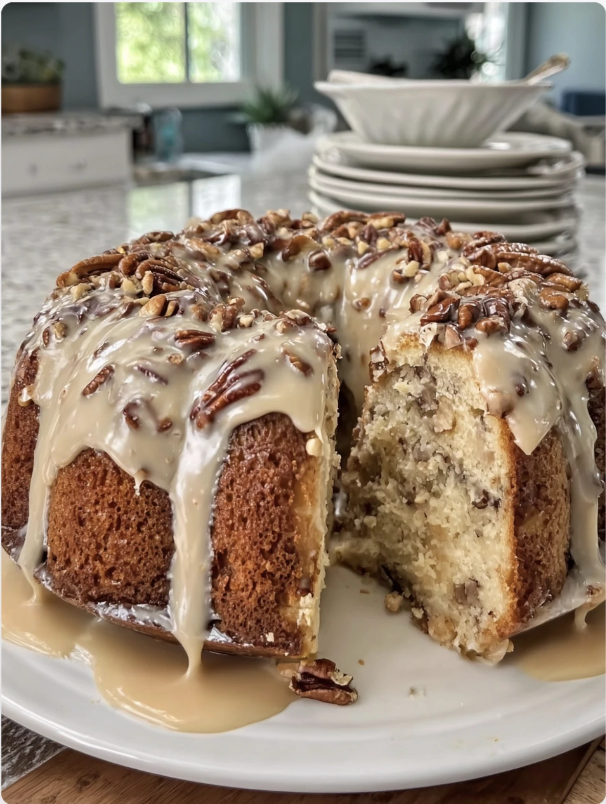 Pineapple Pecan Cream Cheese Pound Cake