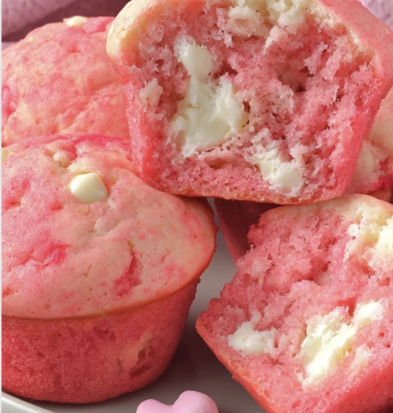 Pink White Chocolatefilled Cupcakes