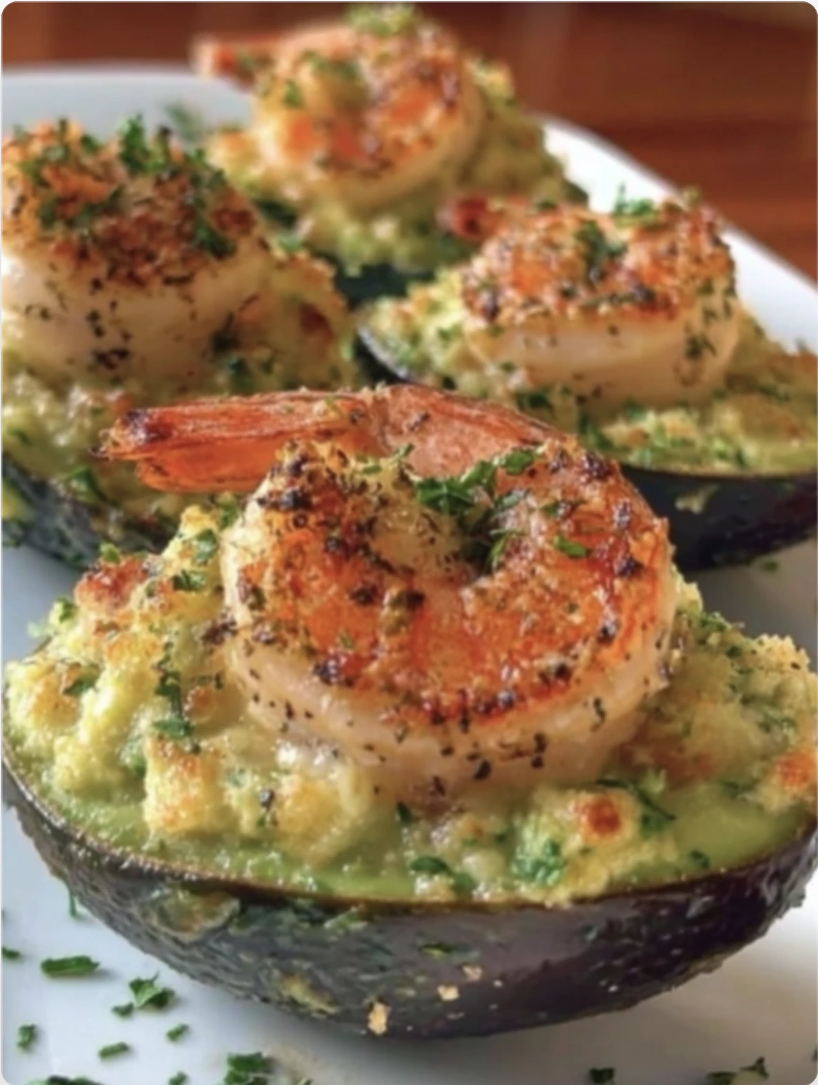 Seared Shrimp Stuffed Avocados