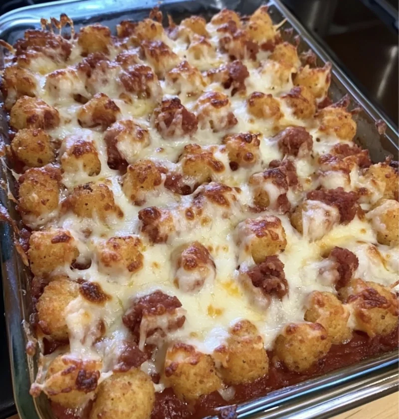 Tater Tot Pizza Casserole