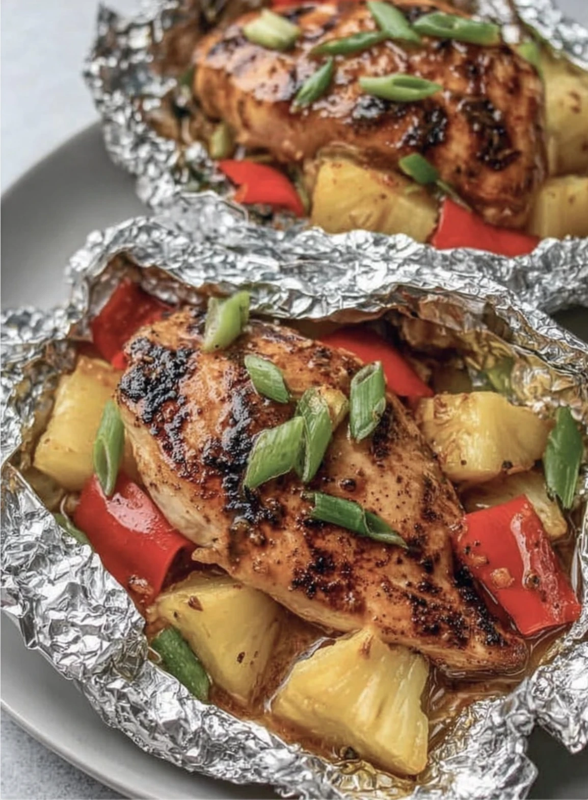 Teriyaki Chicken and Pineapple Foil Packets