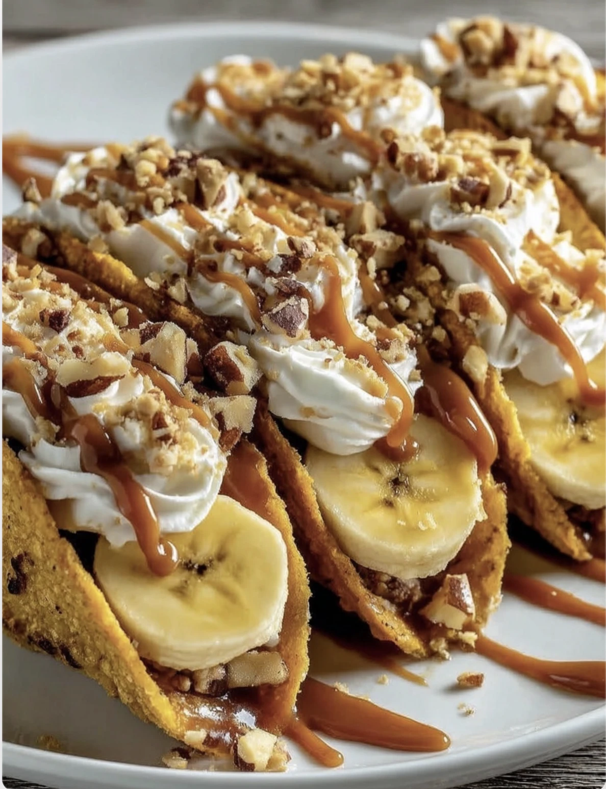 These Caramel Banana Nuts Tacos