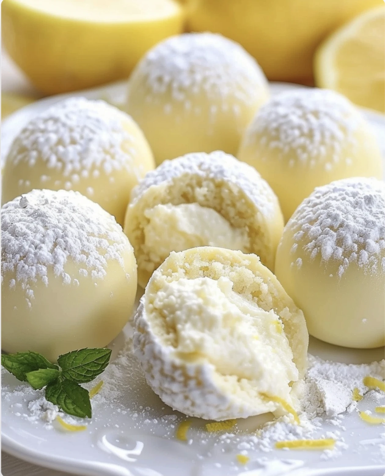 Trufas de Cheesecake de Limón en 20 Minutos