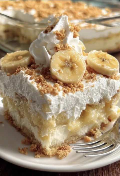 Banana Pudding Poke Cake
