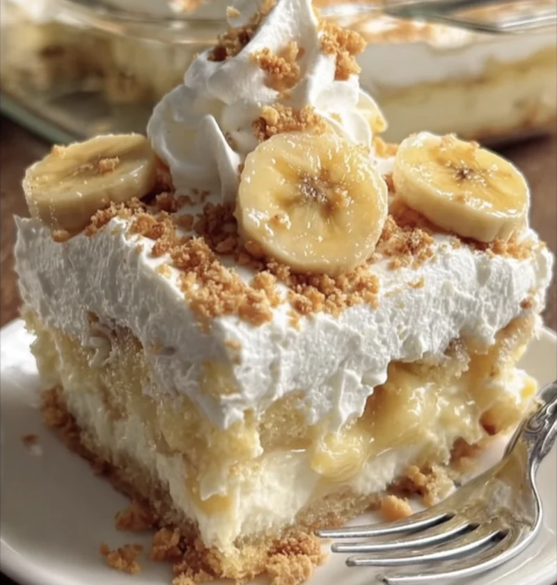 Banana Pudding Poke Cake