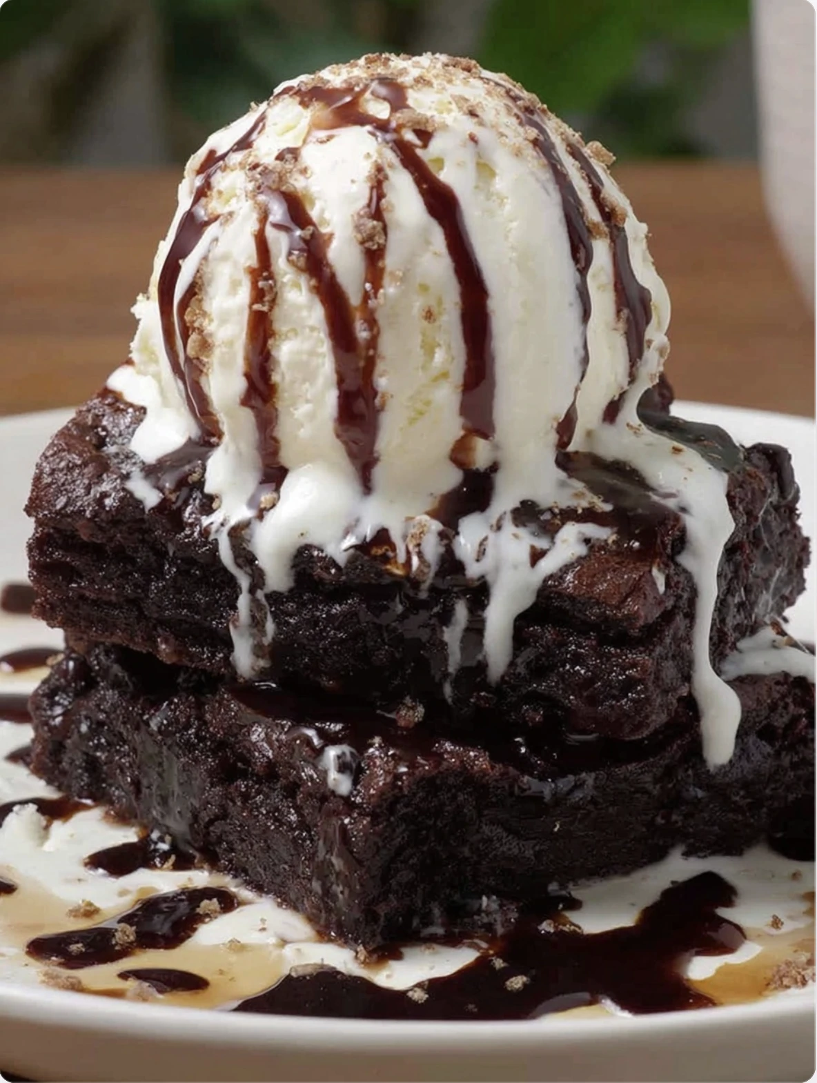 Brownie with Ice cream