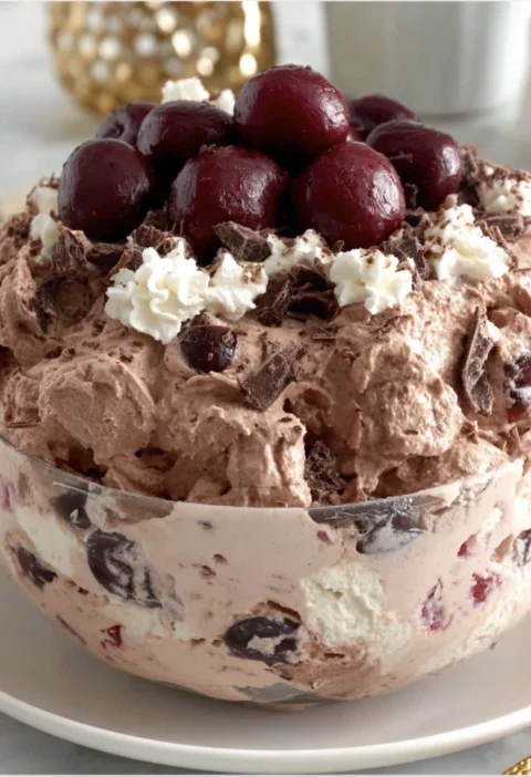 Cherry Chocolate Cheesecake Fluff