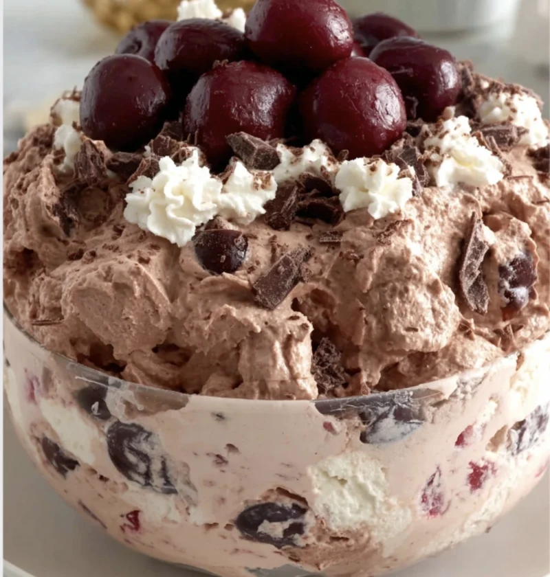 Cherry Chocolate Cheesecake Fluff