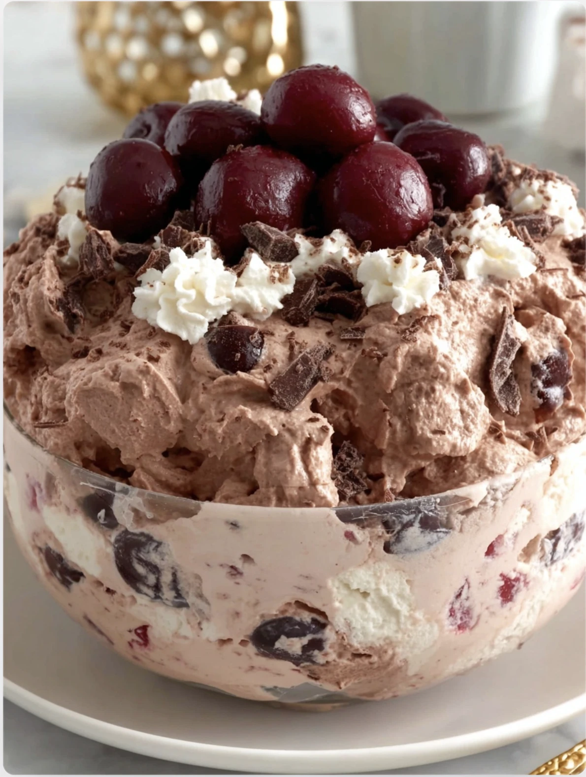 Cherry Chocolate Cheesecake Fluff