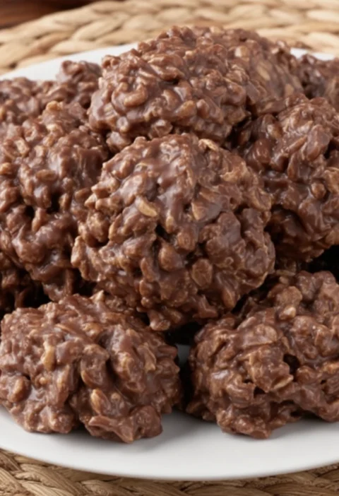 Chocolate Peanut Butter Nobake Cookies