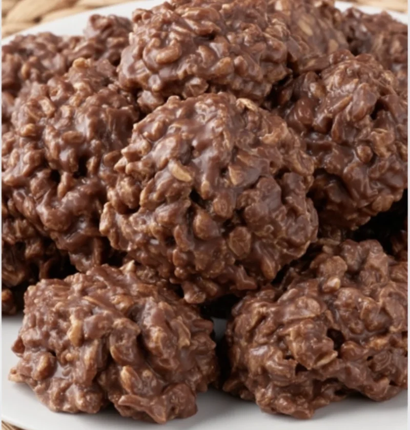 Chocolate Peanut Butter Nobake Cookies