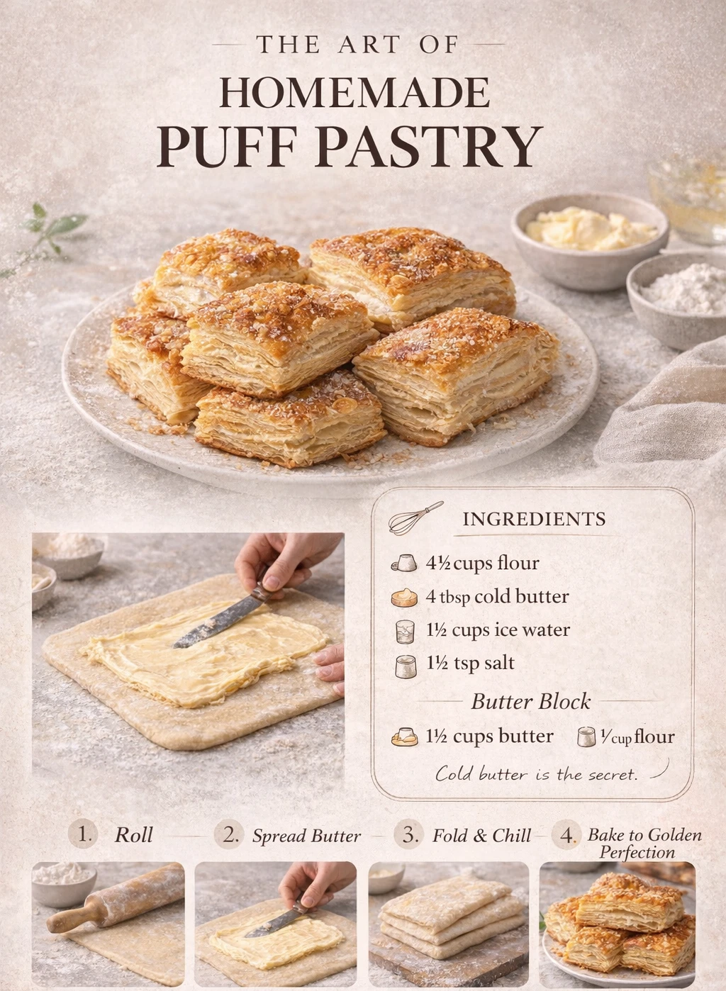 Classic Homemade Puff Pastry