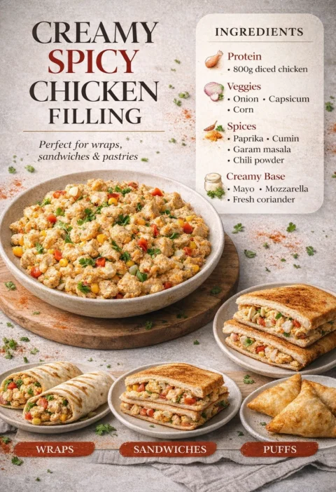 Creamy Spicy Chicken Filling