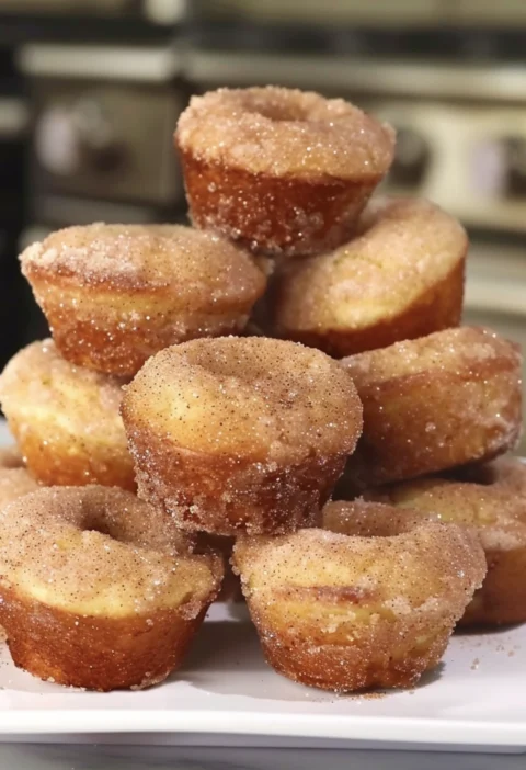 Grandmas Fluffy Cinnamon Sugar Donut Muffins