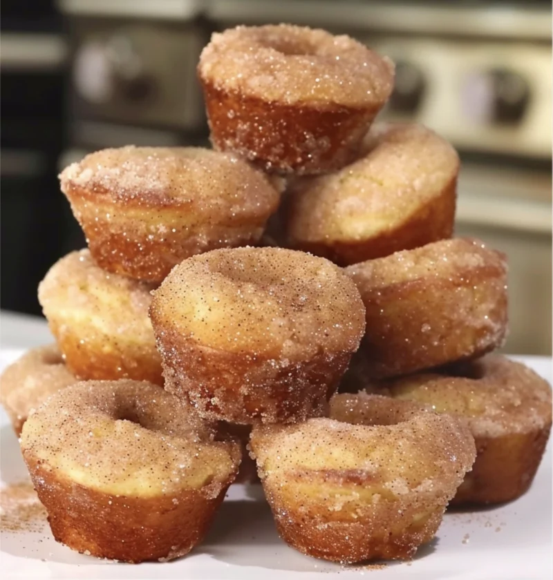 Grandmas Fluffy Cinnamon Sugar Donut Muffins