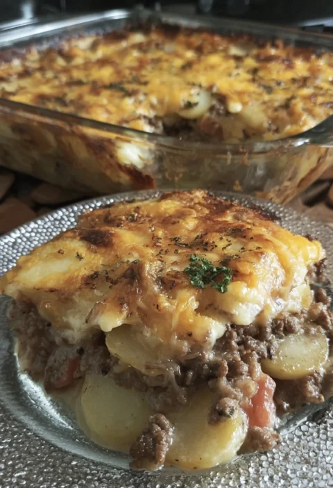 Hamburger Potato Cheese Casserole