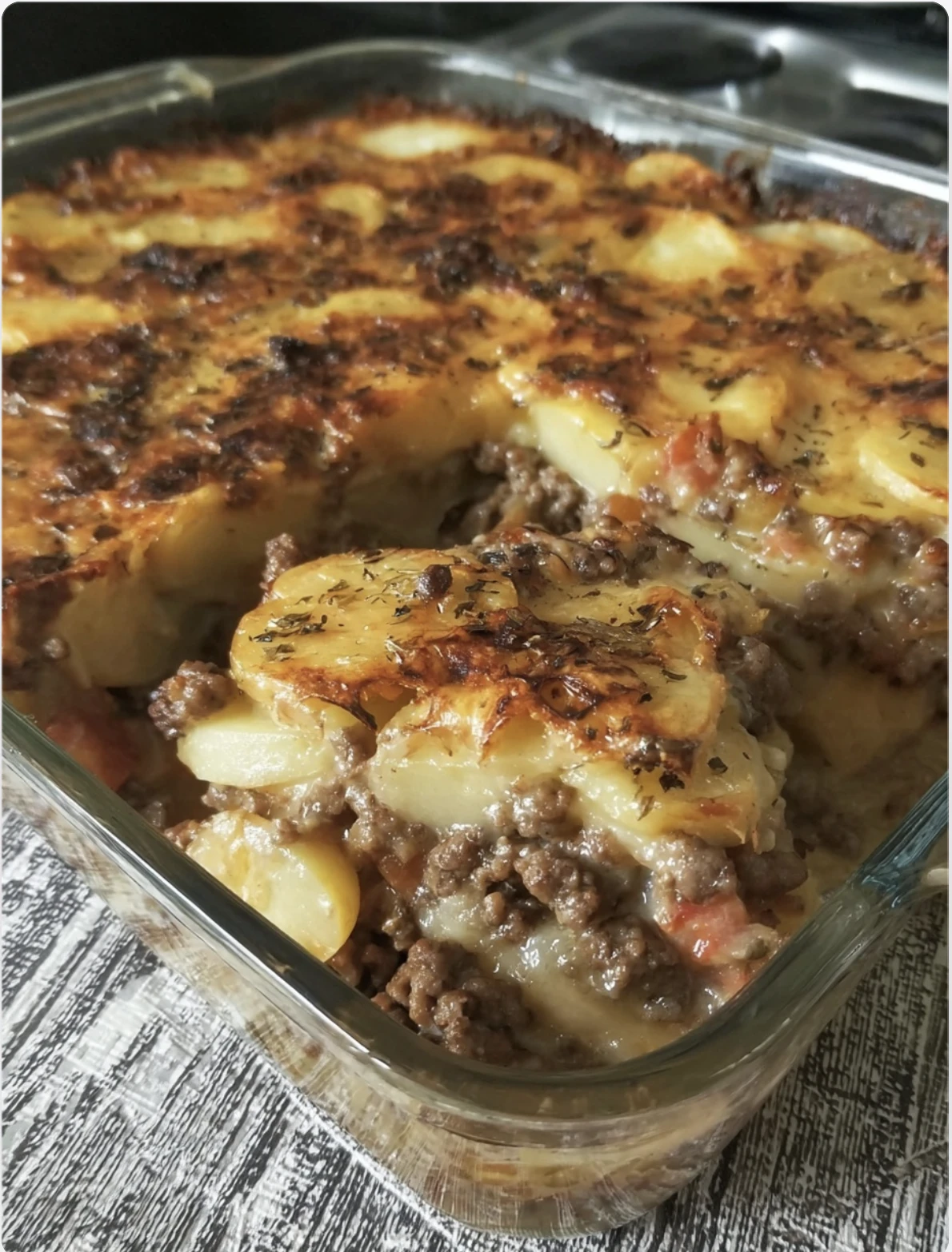 Hamburger Potato Cheese Casserole