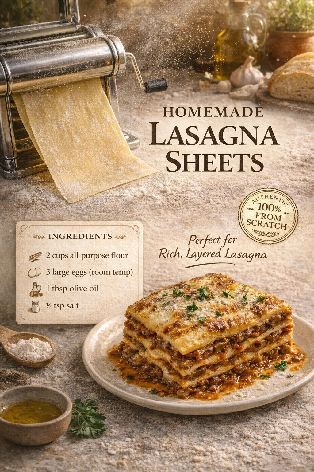 HOMEMADE LASAGNA SHEETS