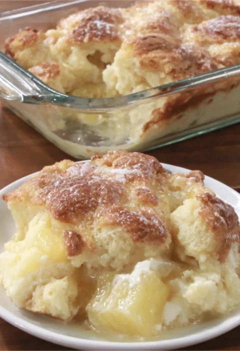 Pineapple Cream Cheese Cobbler