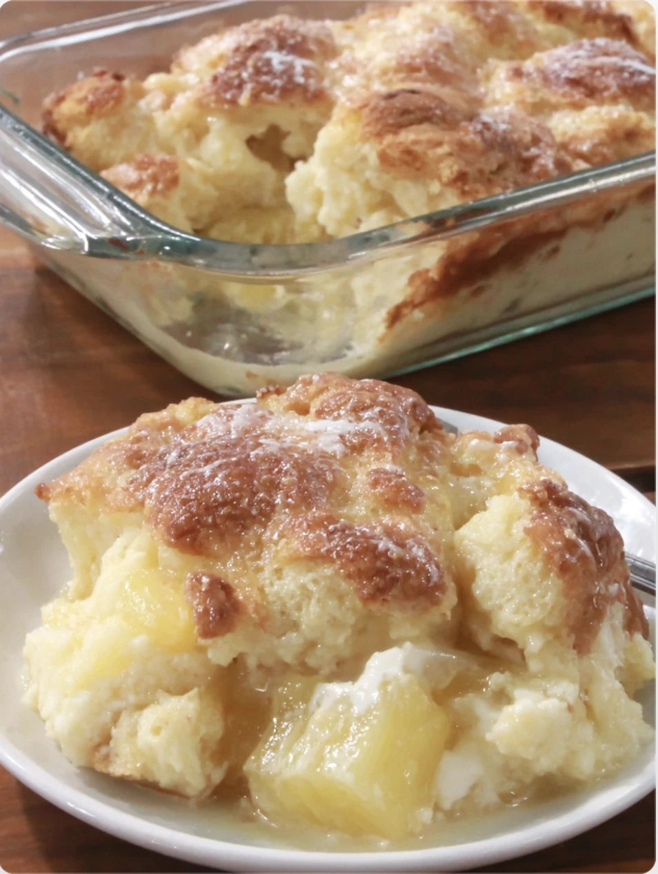 Pineapple Cream Cheese Cobbler
