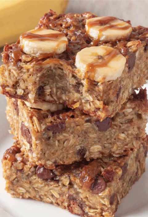 Protein Banana Oat Breakfast Squares
