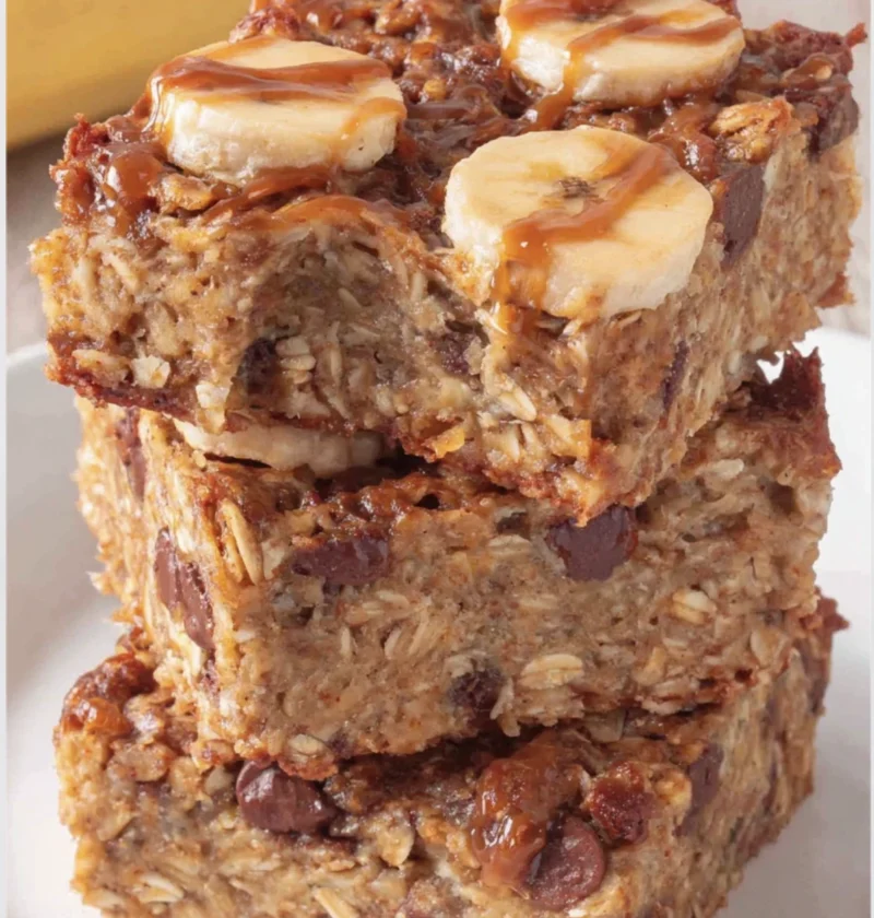 Protein Banana Oat Breakfast Squares
