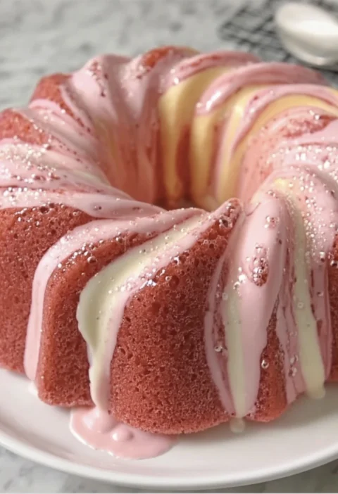 Strawberry Milkshake Pound Cake