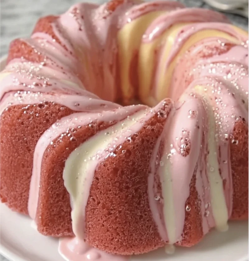 Strawberry Milkshake Pound Cake