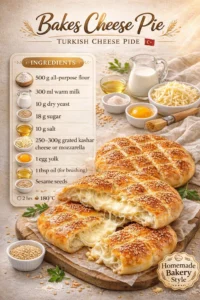 Baked Cheese Pie (Turkish Cheese Pide)