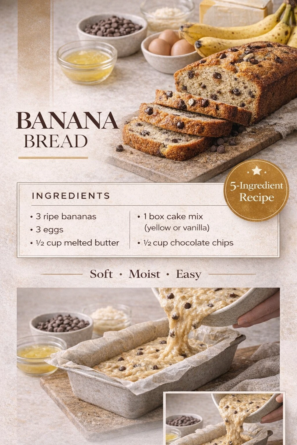 Banana Bread (with cake mix)
