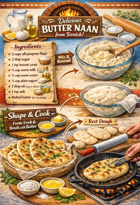 Butter Naan Recipe
