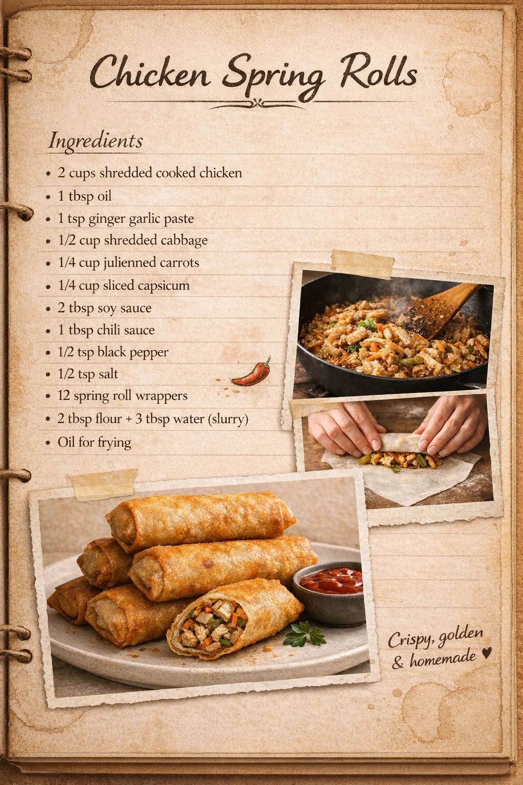 CHICKEN SPRING ROLLS