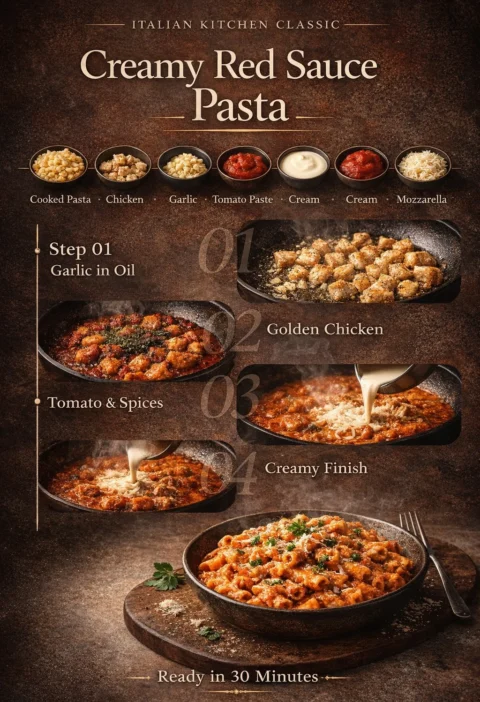 Creamy Red Sauce Pasta