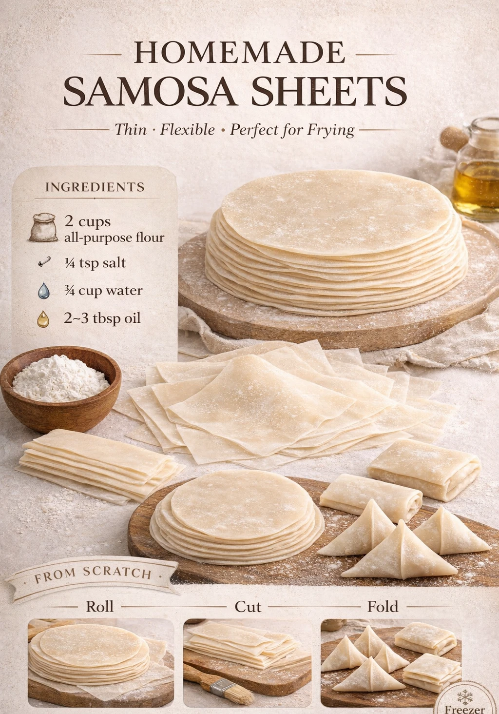 Homemade Samosa Sheets