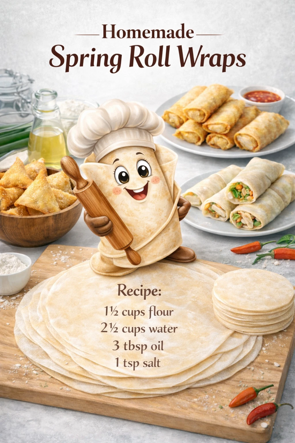 homemade spring roll wraps