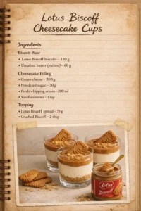 Lotus Biscoff Cheesecake Cups