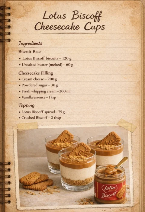 Lotus Biscoff Cheesecake Cups