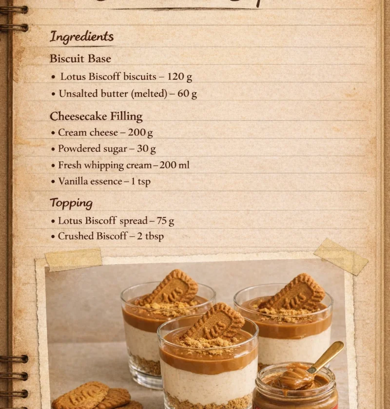 Lotus Biscoff Cheesecake Cups