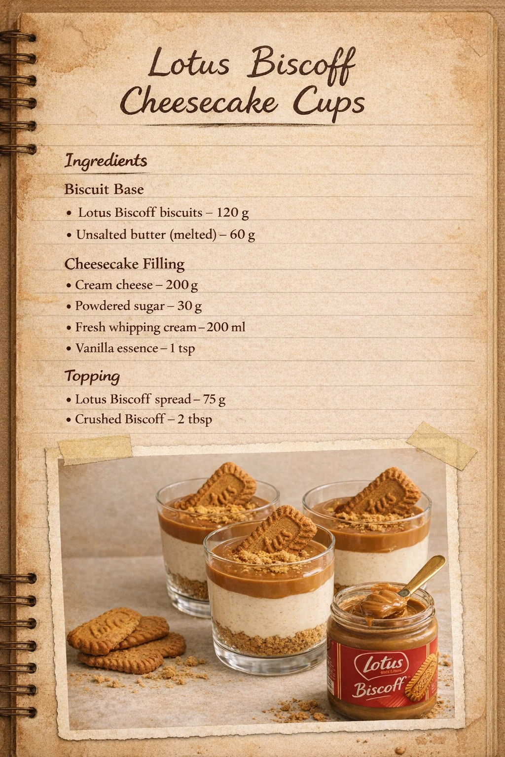 Lotus Biscoff Cheesecake Cups