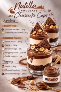 Nutella Chocolate Cheesecake Cups