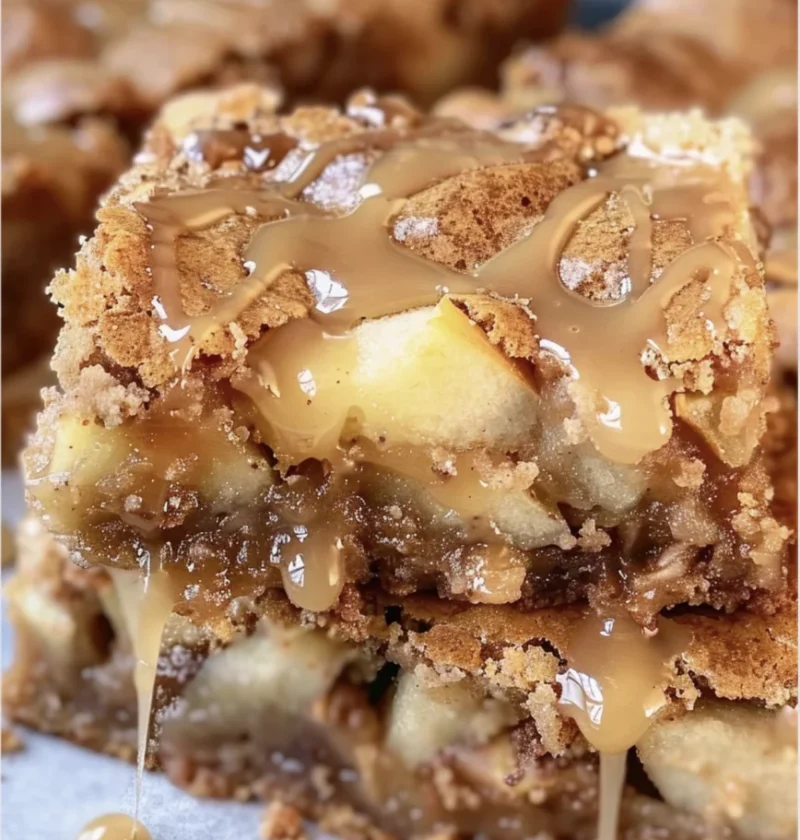 Apple Brownies with Maple Glaze