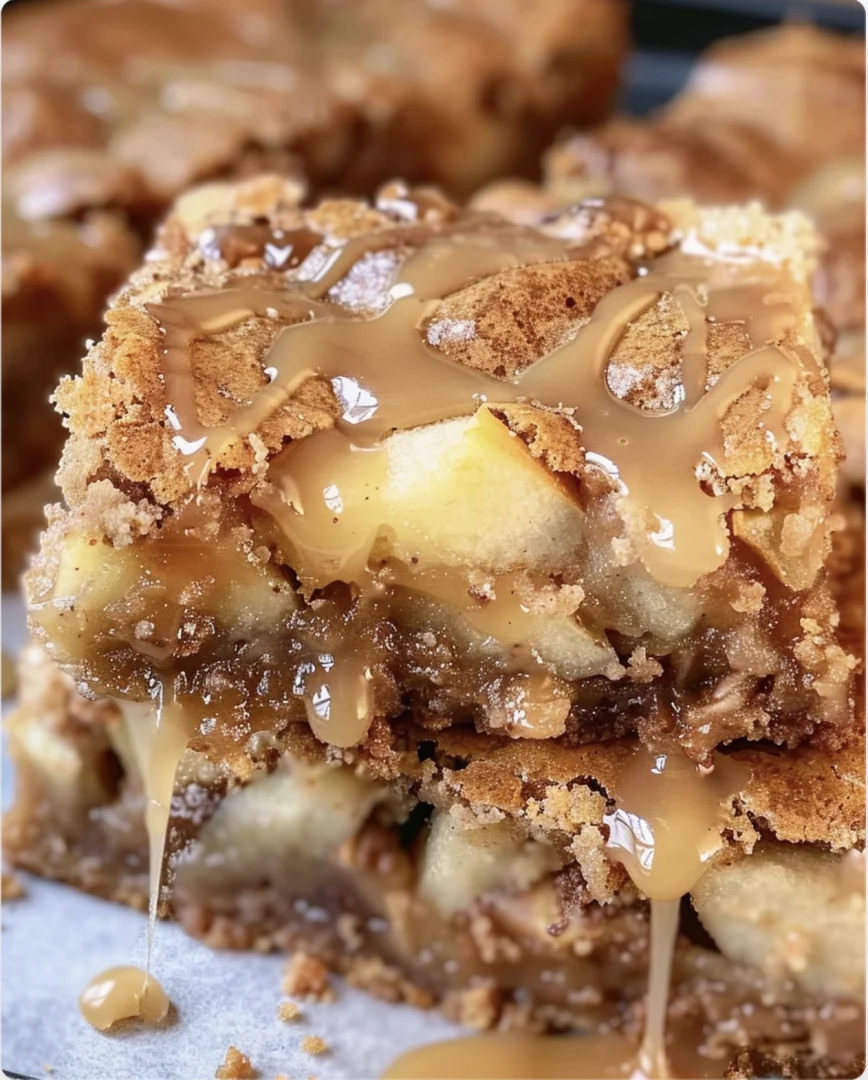 Apple Brownies with Maple Glaze