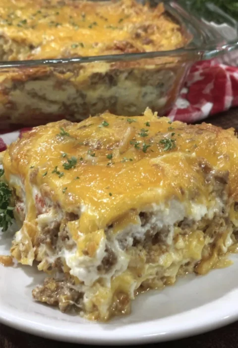 Creamy Layered John Wayne Casserole